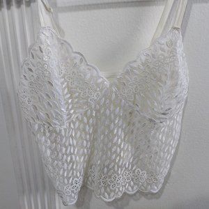 Sexy Lace See Thru Laced Up Bra Top Bralette Adjustable Straps
